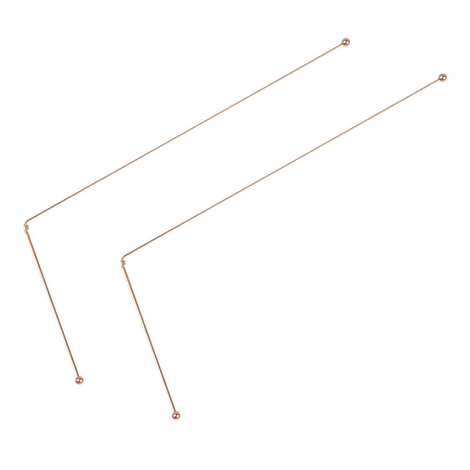 2PCS Baguette Sourcier Cuivre Pur 99,9%, Baguette Divinatoire pour Recherche d’Eau, Chasse au Trésor et Localisation d’Objets Enfouis, Outil de Géomancie Haute Qualité