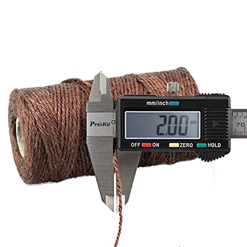 Image of KINGLAKE 328 Feet Natural Jute Twine Best Arts Crafts Gift Twine Christmas Twine Durable Packing String,Coffee