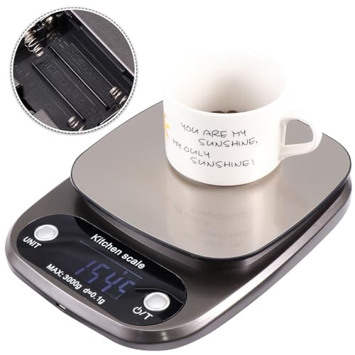 SILENRADAWN �[�d���f�W�^���L�b�`���X�P�[�� 3kg/0.1g �H�i�X�P�[�� �X�e�����X�X�`�[�� �����xLCD�f�B�X�v���C ���� �x�[�L���O �H���̏����p