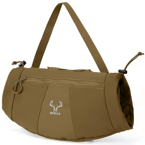 MOXULE Hunting Hand Warmer Muff: Portable Fleece Waist Handwarmer Pouch Insulated Outdoor Gear Cold Weather for Camping, Hiking Wolf Brown