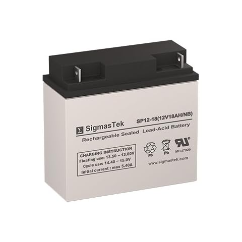 SigmasTek SP12-18NB - 12V 18AH NB SLA Battery - Compatible with: APC RBC7 SUA48XLBP SUA24XLBP SUA5000RMT5U CURK7 CURK11 SUA2200XLT SUA3000 SUA2200 Cover