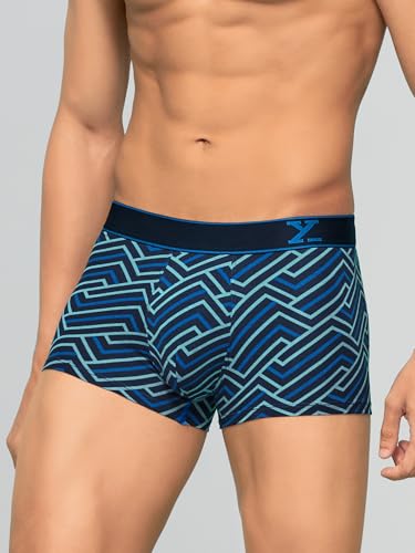 Image of XYXX Men's Super Combed Cotton Regular Fit Solid Antibacterial Trunks with No Marks Waistband