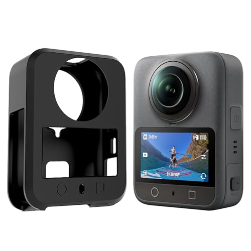Locofun Funda Carcasa Protectora de Compacta Silicona Suave Ultrafina y Ligera para Cámara dji Osmo 360 ，Anti Arañazo y Antideslizante, Protección contra Polvo,Negro