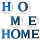 CREATCABIN 4Pcs Acrylspiegel Home Zeichen Buchstaben 3D Wandaufkleber Wandkunst Aufkleber Dekor Selbstklebend Abnehmbar Für Zuhause Küche Schlafzimmer Wohnzimmer Badezimmer Dekoration Blau