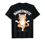 nameowste - divertente gatto yoga meditante maglietta