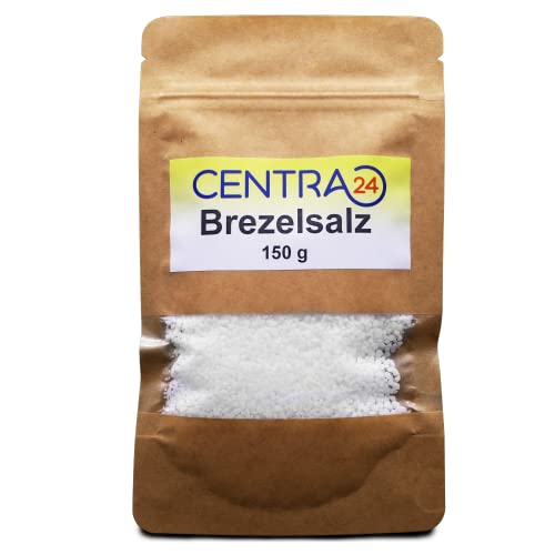 Centra24 Brezelsalz, Spezialsalz für Brezeln, Laugengebäck und universeller Einsatz in Küche OHNE Trennmittel in Bäckerqualität, in wiederverschließbaren Beutel (150 GR)