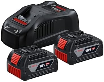 Bosch Professional 18V System set inicial de baterías: 2 baterías GBA 18V 5.0Ah + cargador rápido GAL 1880 CV