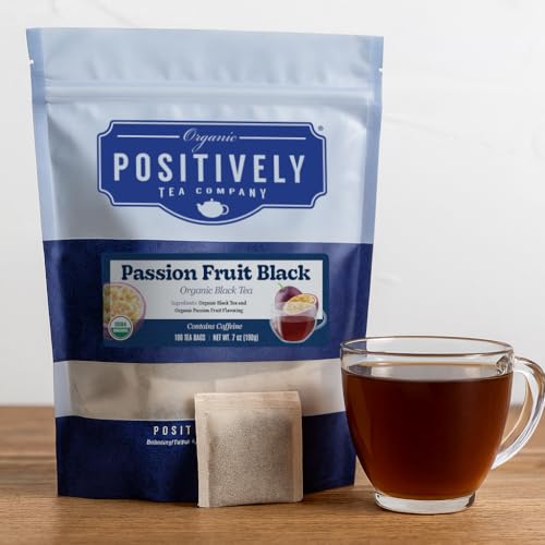 Image of Positively Tea, Organic Passion Fruit Black Tea, 100 Ct Tea Bag Value Pack