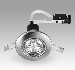 MiniSun Modern Brushed Chrome GU10 Ceiling Downlight Fitting