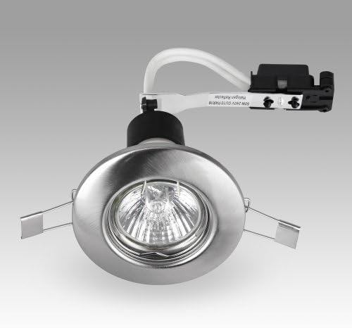 MiniSun Modern Brushed Chrome GU10 Ceiling Downlight Fitting