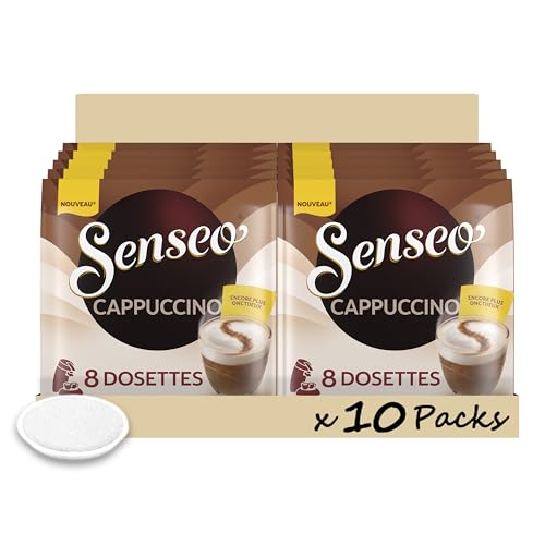 Senseo Café 80 Dosettes Cappuccino (Lot de 10 x 8)