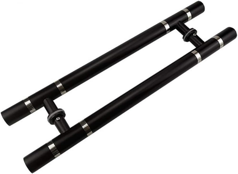Quincaillerie de porte poignée en acier inoxydable noir mat push-pull 60x40
