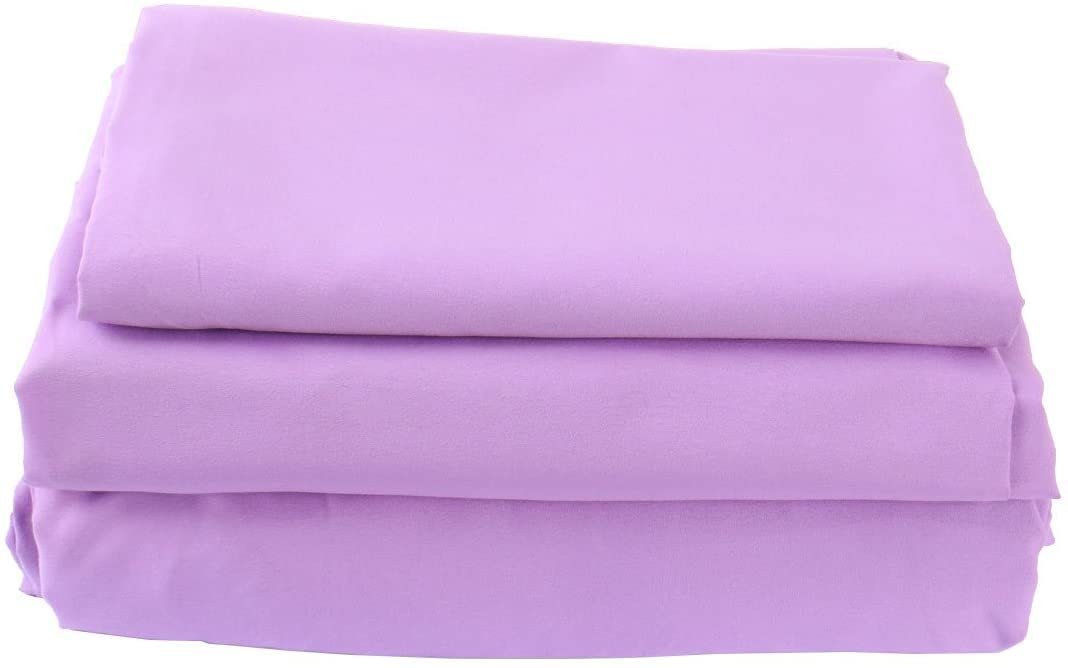 Draps microfibre violet clair lit impeccable sans repassage grand bonnet