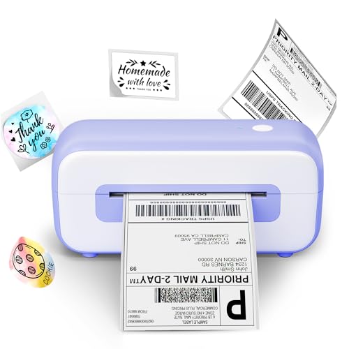 Thermal Label Printer, 4x6 Shipping Label Printer with USB, Desktop Printer, Label Printer Machine for Shipping Package Postage Small Business, Compatible with Amazon Ebay Shopify Royal Mail Hermes