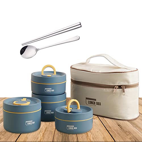 Recipientes de almoço isolados,Home Compartimento de Aço Inoxidável Empilhável Snack Box | Lancheira