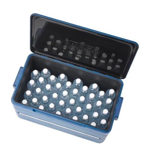 Image of Coleman Snap 'N Go 55-Quart Collapsible Hard Cooler, Portable Hard-Sided Cooler with Waterproof Removable Liner, Space-Saving & Quick Set Up, 64 Hours Cold, Sapphire Blue