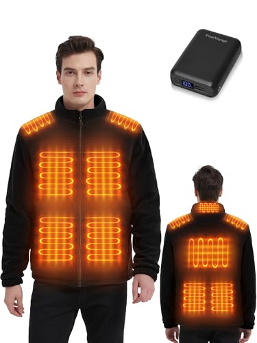 Heated Fleece Jacket with 18400mAh Battery Pack