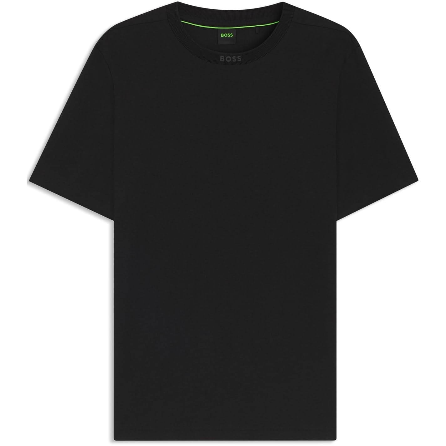 BOSS Tee 5 Regular Fit Tipped Collar T-Shirt, Black, Size L, Men