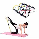  Cuerda Banda Elástica Tubo Tipo 8 para Gimnasio Entrenamiento Rehabilitación Yoga Pilates Colores 1 Pcs