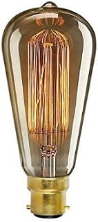 Onepre Vintage Edison Light Bulb B22 Bayonet 40W Reproduction Filament Light Bulb