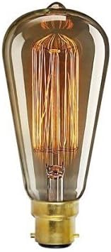 Onepre Vintage Edison Light Bulb B22 Bayonet 40W Reproduction Filament Light Bulb