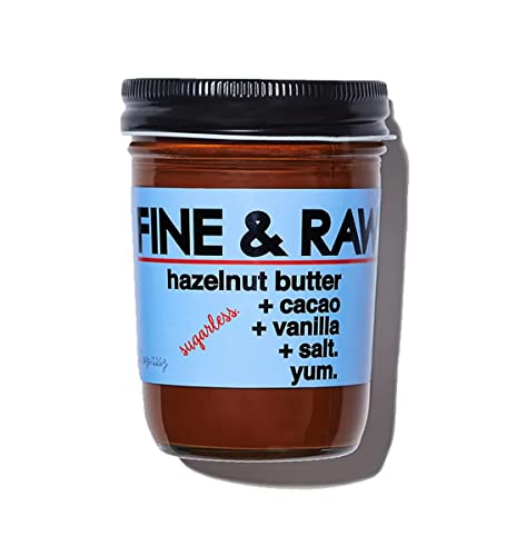 Fine & Raw Sugarless Chocolate Hazelnut Butter Spread 8 Ounce – Clean Ingredients, Vegan, Keto Friendly, Organic Chocolate Hazelnut Spread (Sugarless Hazelnut) #TOP7