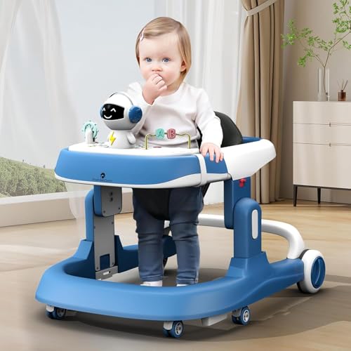 Image of StarAndDaisy Baby Walkers 6-24 Month Boy & Girl /Walker for Baby /Kids 1 Years with Multi Adjustable Height /Multi-Functionne Baby Walker with Music, Toy Tray & Anti-Rollover (Blue)