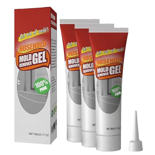 Clean Mold Remover Gel, Powerful Household Cleaning Gel, Wall Cleaning, Suitable For Bathroom And Kitchen Tile Gaps (3, White)