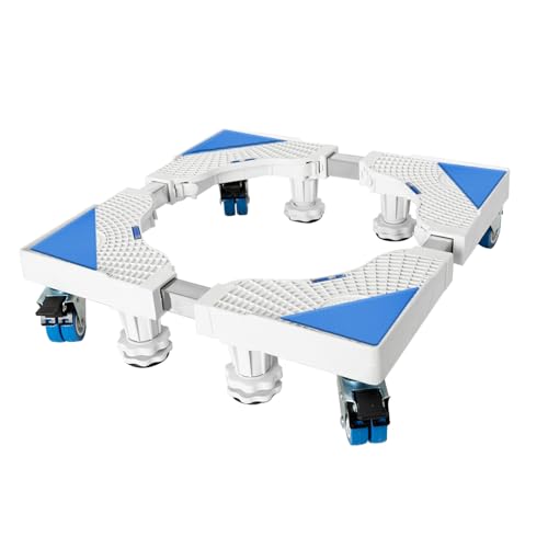 DUPDMKIN Mini Fridge Stand 8 Wheel Portable Washer Stand with