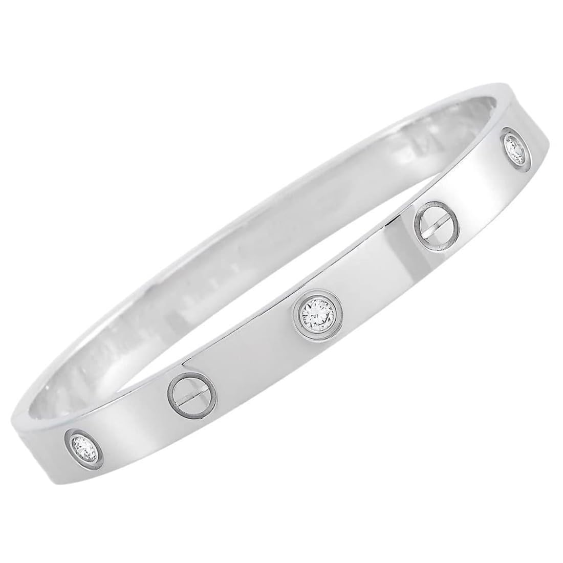 Shining Diva Fashion 18K Gold Plated Stainless Steel Openable Crystal Bracelet | Cuff Bangle | Friendship Couple Wedding Gifts for Mother Sister Wife Girlfriend | Anti Tarnish Jewellery