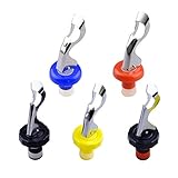 Wine Stopper, Wbeng 5 Packs Silicone Wine Stoppers, Manual Beverage  Bottle Stopper, Wine Bottle Cork, Assorted Colors (5PCS)