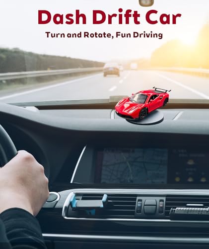 Image of Drifting Car Dashboard, Car Model with Self Adhesive Stylish Car Dashboard Accessories for Home Decor Birthday Gift Ideal for Automotive Enthusiasts (Red)
