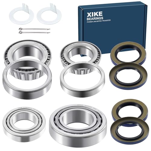 XiKe 2 Set Fits 5,200-6,000 lb Axles Trailer Wheel Hub Kit, 25580/25520 ＆ LM67048/LM67010 Bearings, 21333TB, 22333TB /10-10, 10-36 Seal and Cotter Pin.