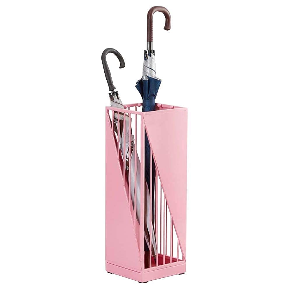 WXPGFEQ Umbrella Stand with 4 Hooks, Sturdy Metal Wrought Iron Hollow Design for Holding Folding Umbrellas, Hallway Entryway