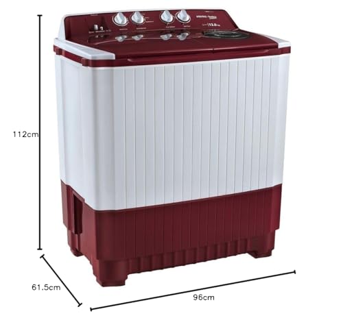 Voltas Beko 12 kg Semi-Auto Washing Machine Burgundy - Image 6
