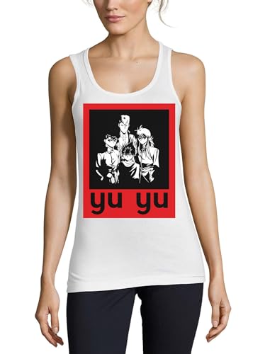 Camiseta Atspauda Anime 60 blanca de algodón mujer sin mangas top