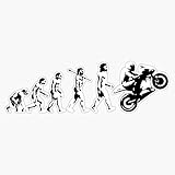 Motorcycle Evolution Bike Wheelie Vinyl Waterproof Sticker Decal Car Laptop Wall Window Bumper Sticker 5'