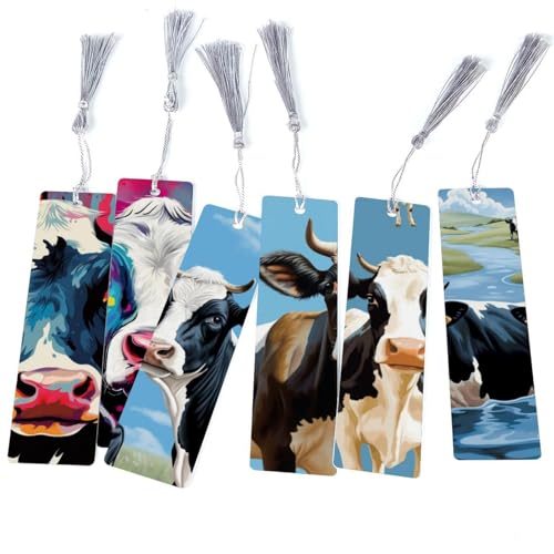 Marque-pages tendance à motif vache le cadeau idéal pour lecteur