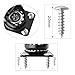 Moogiitools 2 inch Caster Wheels Set of 4（Pcs）, Lockable Bearing Plate Caster Wheels with Brakes, 360-degree Swivel Casters