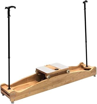Indoor Ski Simulator Balance & Coordination Training Machine for Body Sculpting - Wooden, Semi-Automatic, LCD, Push Button, More than 1 Program, 5 Resistance Levels