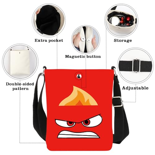 CMNIM Cartoon Movie Gifts Anger Face Character Crossbody Bag Gifts for Fans Cartoon Characters Merch3