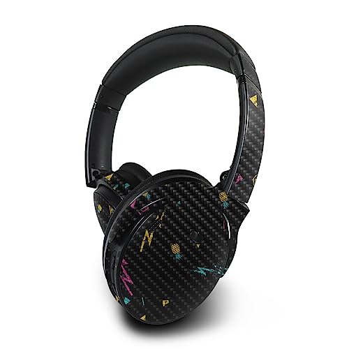 Image of MightySkins Carbon Fiber Skin Compatible with Bose QuietComfort 45 Headphones Magic Pineapple | Protective, Durable Textured Carbon Fiber Finish | Easy to Apply