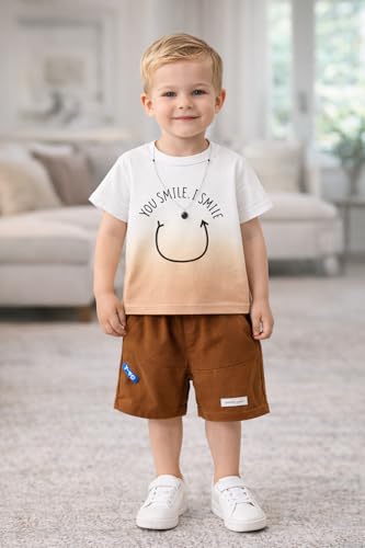 Image of Bold N Elegant Cotton Cute 3d Cartoon Printed Half Sleeve T-Shirt And Shorts Clothing Set For Infant Toddler Baby Boy Girl