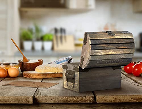 Wooden Recipe Box With Cards & Dividers - 100 Double Sided 4X6 Recipe Cards Included - 6 Wood Dividers - Premium Handcrafted Quality - Ideal Gift - Wedding, Birthday, Anniversary, Mother's Day #TOP4