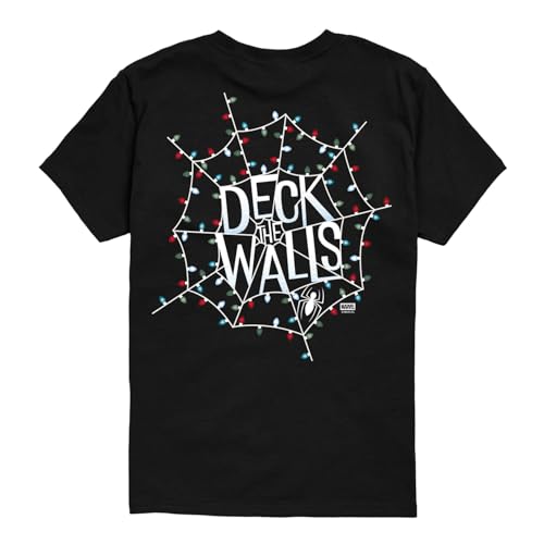 Marvel - Deck The Walls - Youth Short Sleeve Graphic T-Shirt - Size Small Black