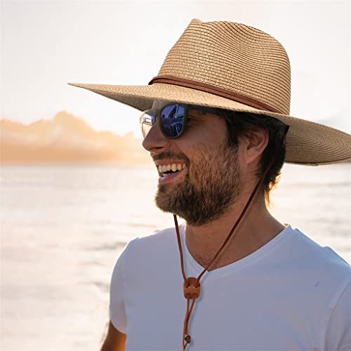 Chapeau de plage en raphia à grand bord style capeline d'été