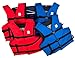 BLUESTORM Universal General Boating Life Jacket for Adults | US Coast Guard (USCG) Approved Type 3 Universal Foam Life Vest Preserver (PFD) (Nitro Red and Cobalt Blue, 4 Pack in a Bag)