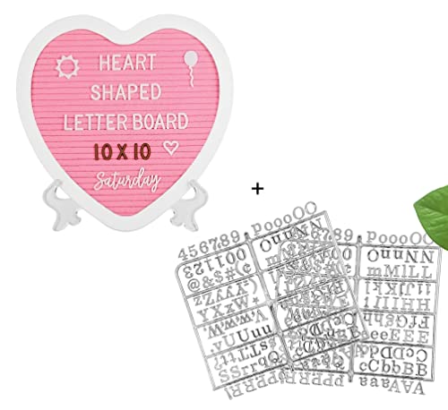 G Gamit Shiny Silver Letters And Heart-Shaped Felt Letter Board Message Sign #TOP7