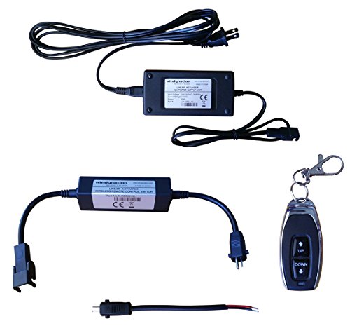 WindyNation Linear Actuator or DC Motor Power Supply + DPDT Wireless Remote Control Switch & Wiring
