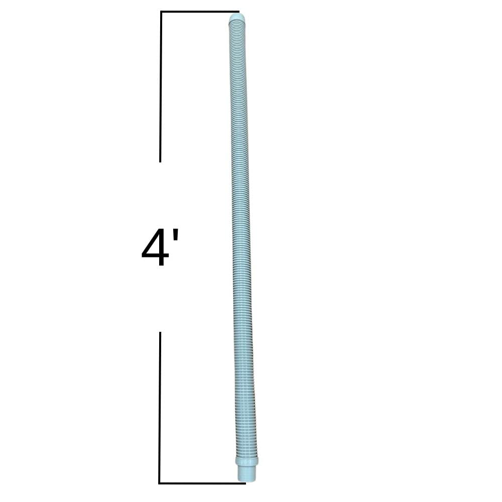 DPM Heavy-Duty Pro Swimming Pool Cleaner Hose 4 Ft Made in USA Swimming Pool Vacuum Cleaner Sectional Hose Universal Compatible Navigator Baracuda G3 Kreepy Krauly Rebel Aquanaut (1, Frost Gray)